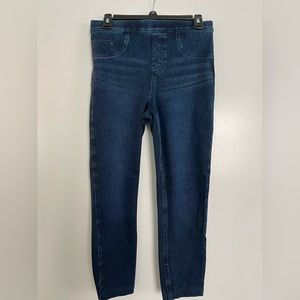 Spanx Jean-ish Ankle Leggings Dark Wash Medium Petite